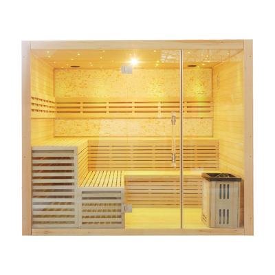 China Luxurious Sauna Room Indoor Computer Control Panel Wet Steam Sauna For 6 Peoples for sale