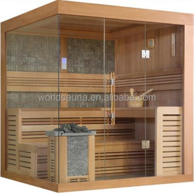 China Computer Control Panel Hot Selling Traditional Finland Sauna Room For 5 Persons for sale