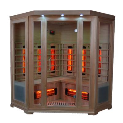 China Computer Control Panel Hot Selling Full Spectrum Heater Sauna Log Cabin for 4 Person for sale