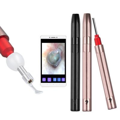 China 5.0 Megapixels Wifi Cordless Ear Wax Remove Smart Waterproof Visible Ear Pick Spoon Cleaner Tool With Camera Sensor R2 for sale