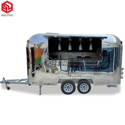 China New Street Food Cart Mobile Bar Ice Cream Truck Hot Dog Cart Commercial Airstream Food Truck Taco Truck Coffee Food Trailer for sale