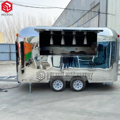 China New Street Food Cart Taco Truck Coffee Trailer Commercial Mobile Airstream Food Truck Hot Dog Cart Ice Cream Truck Bar Trailer for sale