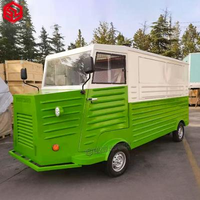 China Electric equipped kitchen food truck custom cheap mobile truck ice cream truck food vegetable processing factory full car restaurant mobile fast food cart for sale