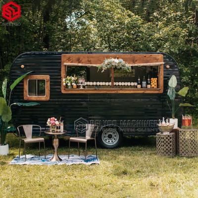 China Vegetable Processing Factory Design New Selling Coffee Movable Bar Trailer Ice Cream Cart Caravan Bar Truck Wedding Beer Mobile Bar for sale