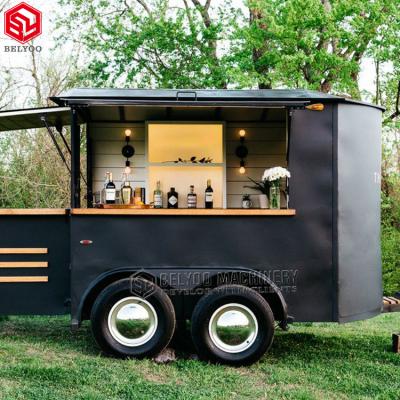 China Mobile Food Cart Mobile Bar Beer Vegetable Processing Plant Kitchen Food Truck Cafe Carts Ice Cream Truck Horse Trailer Hot Dog Cart for sale