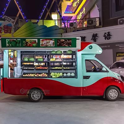 China Large Electric Van Waffle House Taco Food Coffee Stand Van Hot Dog Cart Mobile Car Restaurant Pizza Kitchen Electric Food Truck for sale