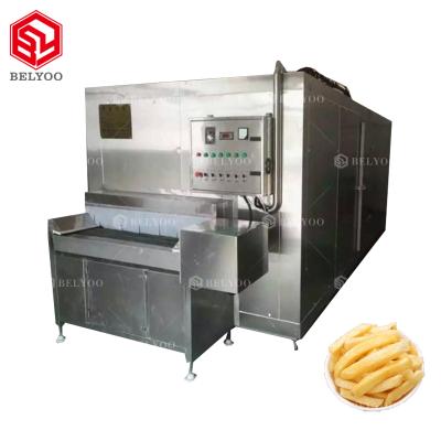 China Automatic Frozen Food Machine Potato French Fries Spiral Freezers Chicken Tunnel IQF Freezing Machine Line for sale