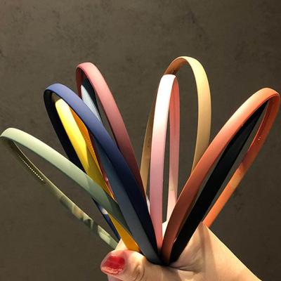 China French Simple Solid Color Makeup Headband Hair Decoration Resin Wash Headwear Face Wash Girl's Wild Headband for sale