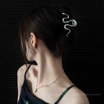 China Wholesale W-Type Sense Metal Hair Accessories Factory Snake Hair Accessories Fashion Lady High-end Female Adult Hair Claw Clip for sale