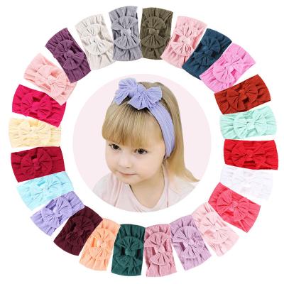 China Soft Comfy Kawaii Children Bow Headbands Baby Plush Hair Bands Hair Decoration Hair Accessories Multicolor Rope Daily Accessories for sale