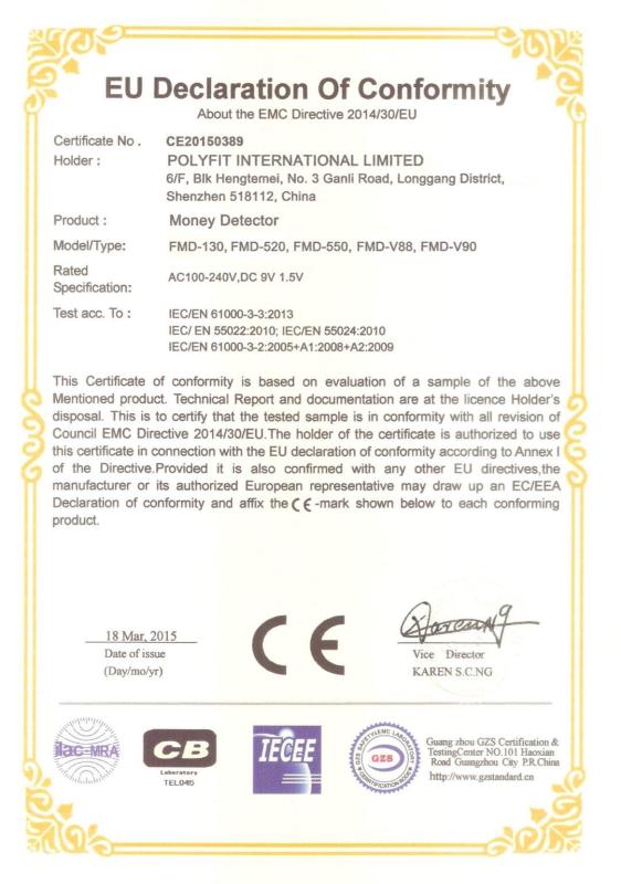 CE - SHENZHEN POLYFIT TECHNOLOGY CO., LTD