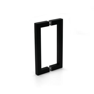 China Modern Black Wall Color Double Door Stainless Steel Shower Glass Door Handle for sale