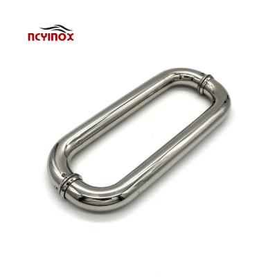 China NCYINOX Modern Luxury Stainless Steel Shower Pull Glass Door Handle for sale