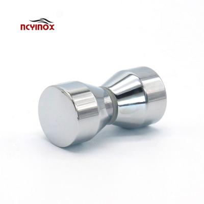 China Aluminum Alloy Modern Chrome Finish Double Door Knobs Handles With Low Price for sale