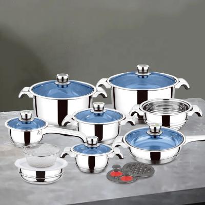 China Wholesale Kitchen Non Stick Cookware Set Non Stick Cooking Utensil Set Stainless Steel Nonstick Cookware Sets for sale