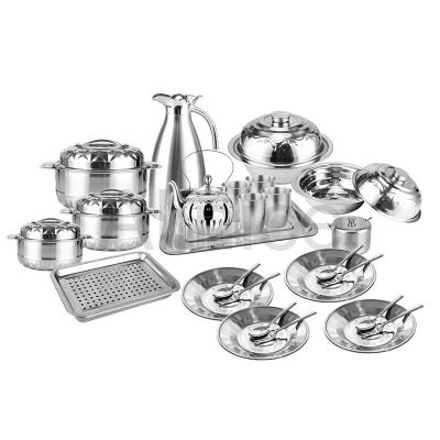 China Family cookware sets stainless steel kitchenware random match style for sale