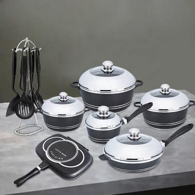 China New Arrival 23 Pcs Aluminum Non Stick Cooking Pots Sets Pans And Pots Induction Cookware Cooking Pots for sale