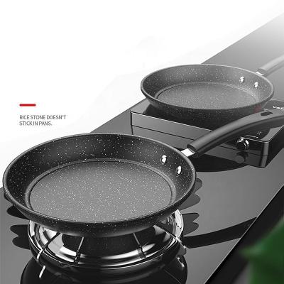 China Hot Selling Cooking Kitchen Cookware Cast Iron Steak Frypan Non Stick Iron Skillet Grill Pan Induction Frying Pan for sale