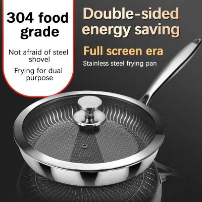 China Wholesale Frying Pan Cookware Set Hot Sale Honeycomb Non-stick Stainless Steel Frying Pans & Skillets for sale