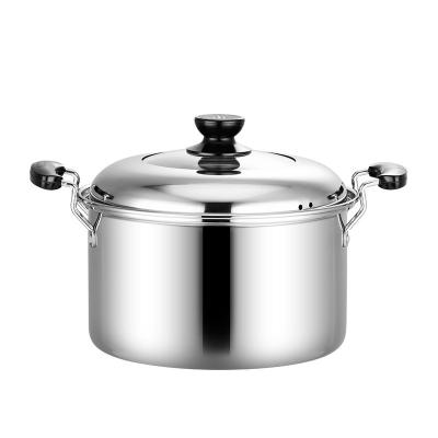 China Best Sale Cooking Soup Pot Kitchen Stainless Steel Soup & Stock Pot With Visual Pot Lid for sale