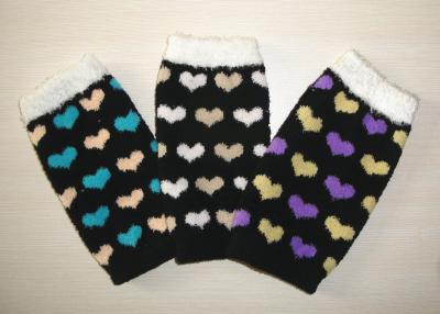 China Bilateral Cashmere Knitted Arm Warmer Fingerless Gloves with Jacquard For Ladies for sale