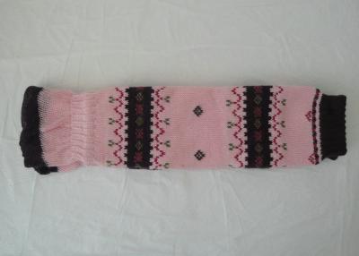 China Mode-Rosa strickte Bein-Wärmer, gestrickte das Bein-Wärmer der Frauen Baumwolle für Winter zu verkaufen