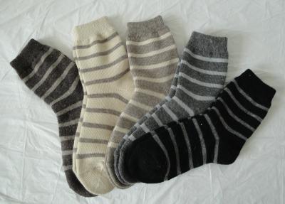 China Breathable Acrylic Stripe Angora Wool Socks With Hand Link For Sports for sale