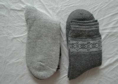 China Jacquard Business Mens Wool Socks Comfortable Customized In Grey for sale