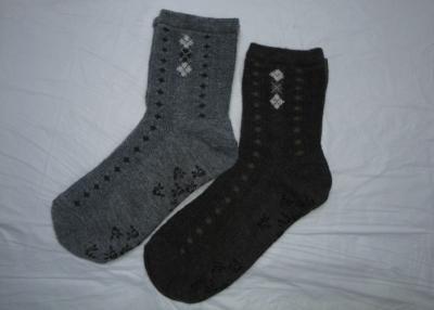 Chine Chaussettes de la laine des femmes grises de coton de jacquard à vendre