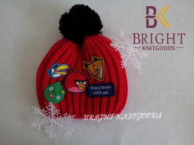 China Angry Birds Cute Knit Hats With Crochet For Kids Winter Use for sale