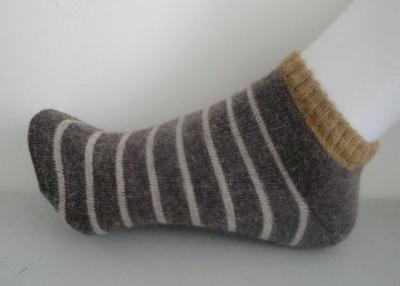 China Winter Ladies Striped Wool Socks Colorful Knitted With Acrylic Anti Slip for sale