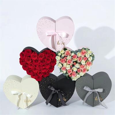 China Customized Design Recyclable Heart Shaped High Quality Paper Gift Boxes For Flower Package for sale