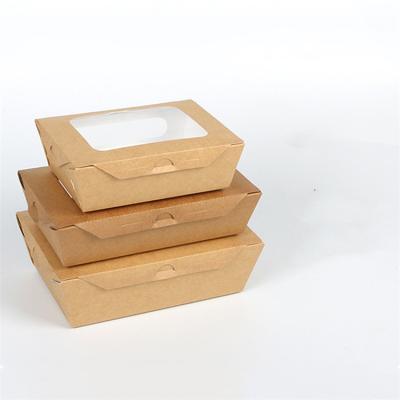 China Fast Food Recyclable Bento Paper Take Away Lunch Insulated Disposable Box for sale