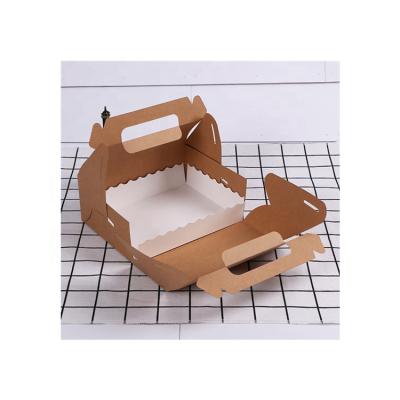 China Recyclable Wholesale Cardboard Cupcake Biodegradable Packaging Boxes Cake Box Pancake Packaging for sale