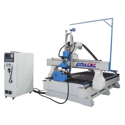 China ATC 3D 1530 1325 Wood CNC Router Linear Type Hotels 4 Axis Auto Tool Switch Rotary Spindle With Rotary Device for sale