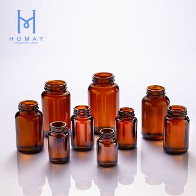 China 75ML 100ML 125ML 250ML Medicine Amber Glass Pharmaceutical Pill Bottle Used For Capsule for sale