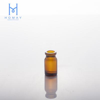 China Medicine Customized ISO Molded 8ml Type Amber Clear Glass Bottle Type II III Injection Vials For Medicine for sale