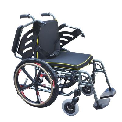 China Aluminum alloy low price guaranteed quality portable lightweight manual portable wheelchair for elderly people for sale