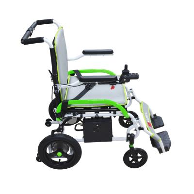 China Selling Portable Foldable Aluminum Alloy Electric Wheelchair Super Light Weight For Disabled Use for sale