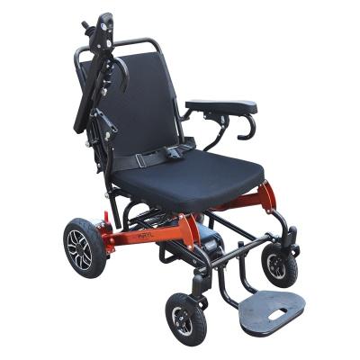 China Aluminum Alloy Electric Motor For Wheelchair With Brushless Motor Lightweight Portable Electric Wheelchair For Disabled for sale