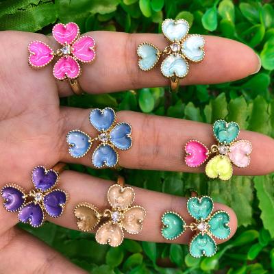 China TRENDY new fashion open design multi color candy rings fashion jewelry charmzeal ring for women for sale