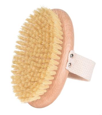 China EXFOLIATE private label wood handle natural sisal stiffens cellulite exfoliating dry skin body brush bath brushes for sale