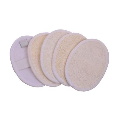 China EXFOLIATE 100% Natural Loofah & Terry Cloth Loofah Sponge Pads Exfoliating Bath Scrubber Loofah Pads for sale