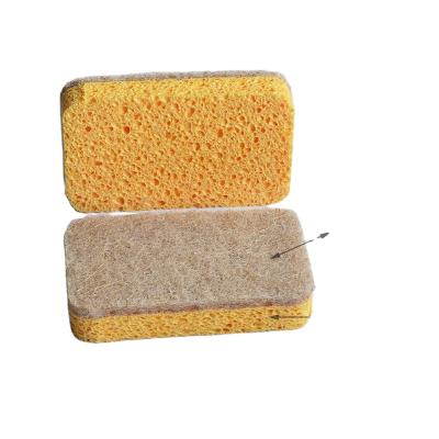 China Cellulose Sponge Sponge Dish Eco Friendly Biodegradable Fiber Scrubber Pad Natural Kitchen Cleaning for sale