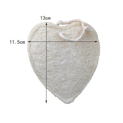 China EXFOLIATING Heart Shape Organic Loofah Brush Natural Body Scrub Biodegradable Brush Loofah Bath Sponge for sale