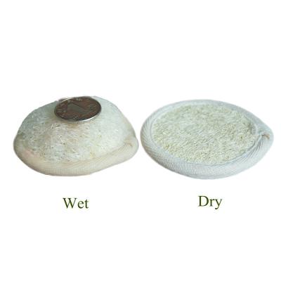 China EXFOLIATE natural eco friendly loofah made round shape skin loofah sponge cleaning scrubber for sale