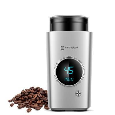 China Eco-Friendly Smart Little Burr Beans Portable Fresh Seeds And Size Touch Screen Grinders Silence Travel Mini Coffee Grinder for sale