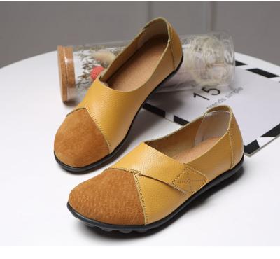 China 2021Oem Design Summer Yellow Women Waterproof Flat Shoes Round Toe LadiesTravel Flats Shoes for sale