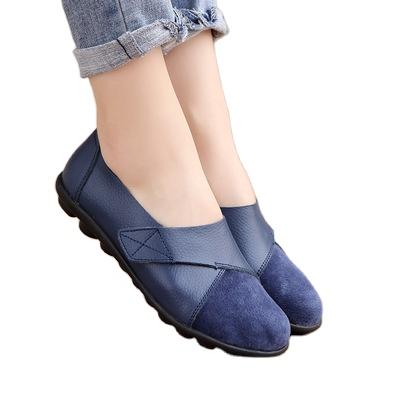 China OEM Design Waterproof Spring and Summer Fashion Women's Flat Shoes Round Toe Black Ladies Flats Shoes for sale