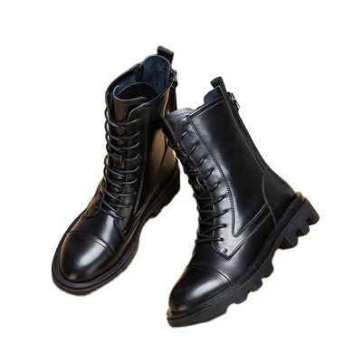 China Factory Wholesale Waterproof Women's Martin Boots Fashion Versatile Ladies Black Comfortable Boots for sale